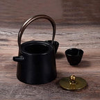 Cast Iron Teapot Japanese Tea Pot with Copper Handle Chinese Stovetop Tea Kettle for Loose Leaf, Boiling Hot Water Tea Teapot - Image 6