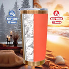 20 oz Tumbler Bulk Stainless Steel Tumblers with Lids and Straws Orange - Image 4