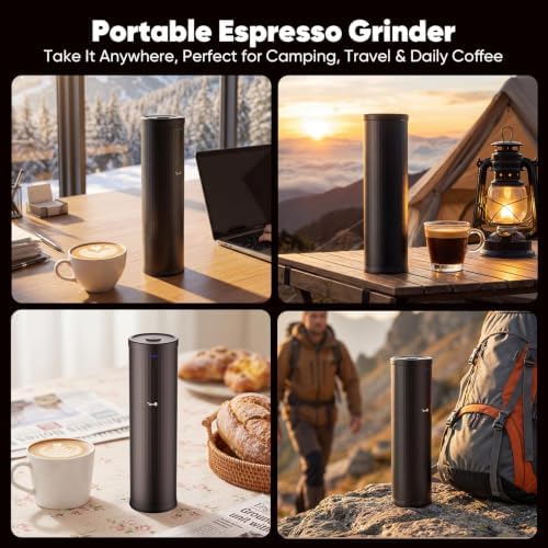 Portable Coffee Bean Grinder for Travel, Metal Body, 24 Adjustable Grind - Image 2