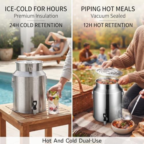 Water Dispenser with Spigot, Airtight Stainless Steel Milk Can - Image 4