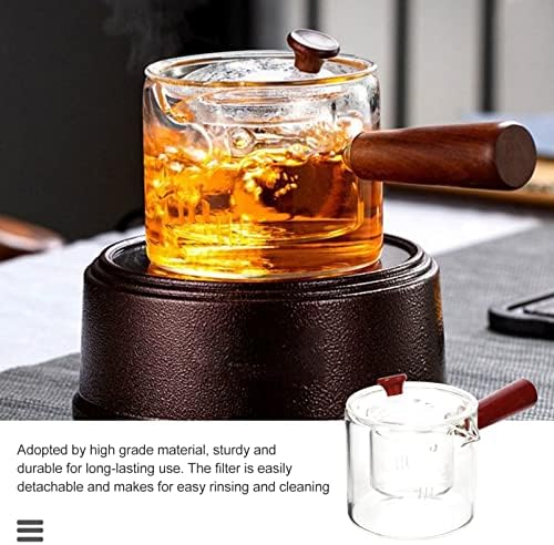Tea Maker Loose Leaf Tea Pot Enamel Tea Kettle Fruit Japanese Tetsubin Teapot with Infuser China Teapot Side Glass Tea Kettle Household Tea Kettle Dropshipping Office STO, - Image 6