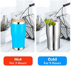 VEGOND 20oz Tumbler Stainless Steel Tumbler Cup with Lid And Straw Vacuum Insulated Double Wall Travel Coffee Mug(Stainless 6 Pack) - Image 4