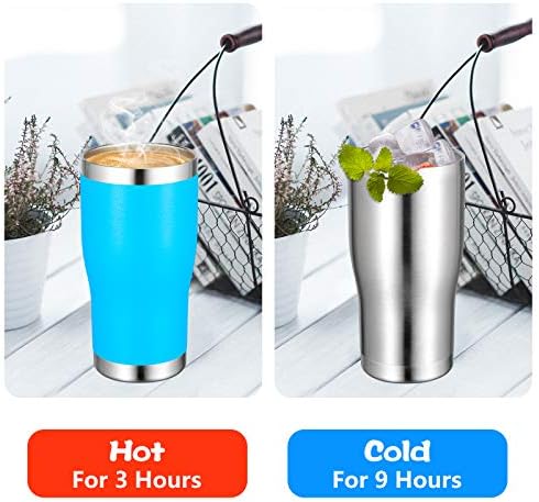 VEGOND 20oz Tumbler Stainless Steel Tumbler Cup with Lid And Straw Vacuum Insulated Double Wall Travel Coffee Mug(Stainless 6 Pack) - Image 4