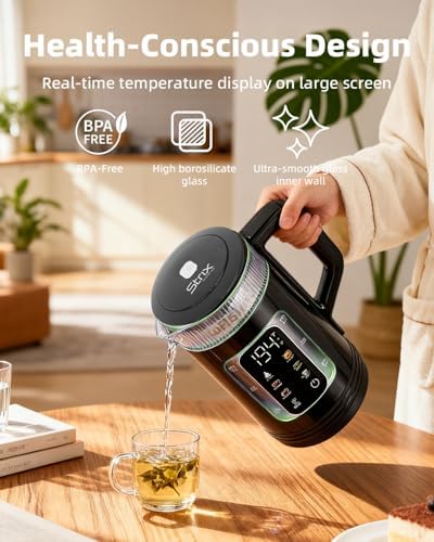 Electric Kettle with Temperature Control, Smart Glass Water Boiler for Tea, Coffee & Boiling, Automatic Shut-Off, 12-Hour Keep Warm & 6 Presets with One-Touch - Image 6