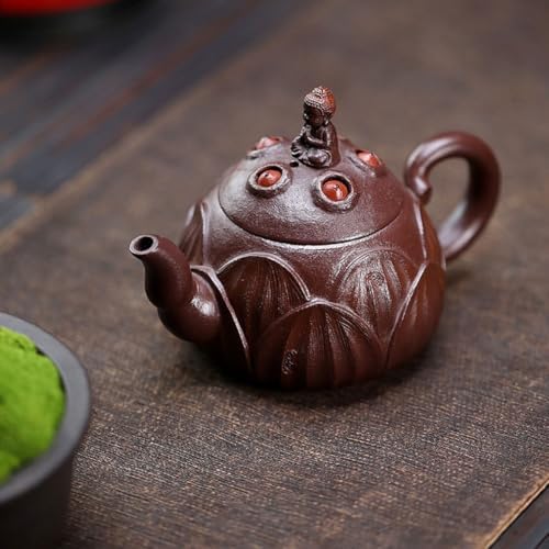 Tea Kettle Household Purple Sand Tea Maker Retro Step By Step Lotus Handmade Teapot Ceramic Tea Infuser - Image 7