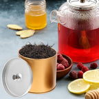 6pcs Double Lid Tea Canisters with Lids, Matte Rose Gold Tinplate Airtight Tea Tins for Loose Leaf Storage, Household Candy and Coffee Jars for Kitchen Organization - Image 5
