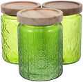 Ipetboom 3pcs Glass Food Storage Jars with Wooden Lids, Coffee Canister by Unknown