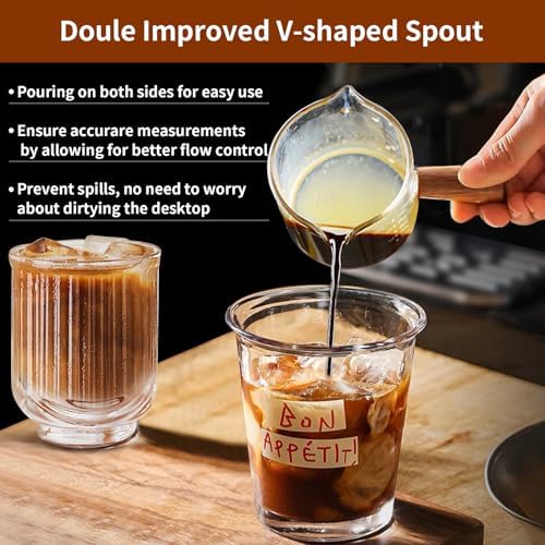 YARRAMATE 100ML Metal Measuring Cups (Black) & 100ML Glass Measuring Cup - Image 7