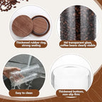 Suclain Glass Coffee Grounds Container with Shelf 2 x 44 oz Glass Coffee Bean Storage Canisters with Airtight Thread Lid and Measuring Spoon Food Storage Jars for Kitchen Sugar(Clear Style) - Image 6