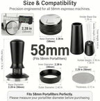 5PCS 58mm Espresso Accessories Kit, Espresso Tamper, WDT Tool, Coffee Distributor, Puck Screen and Dosing Funnel, Fits 58mm Machines and Portafilters - Image 7