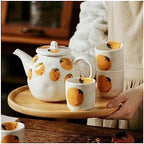 Water Pitcher Ceramic teapot Teacup Combination Household Tea Set Cool Kettle Gift Creative Flower teapot Water Jug - Image 5