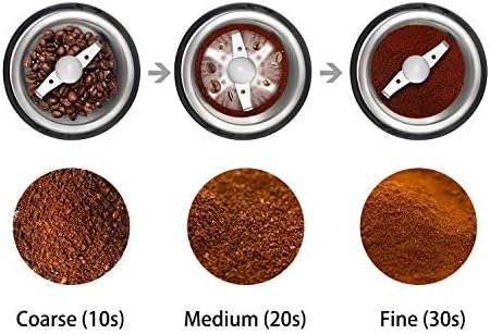 DR MILLS DM-7445 Coffee Grinder Electric,Spice and Herb Grinder, Blade & Cup Made with SUS304 Stainless Steel Food Grinders Electric - Image 6