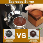 Luocute Espressos Accessories Kit, Dosing Funnel and Puck Screen Set, Double End Coffee Tamper Distributor Silicone Base Puck Screen Powder Dosing Rings Set for Espressos Tools (58mm) - Image 2