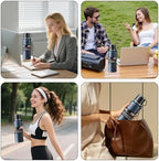 Coffee Tea Vacuum Stainless Steel Water Bottle with LED Temperature Display ：Hot and Cold Insulated Water Bottles Include Tea Strainer & Drinking Lid (blue, 1160ml/39.23oz) - Image 7