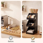 2 Pcs Acrylic Coffee Bar Organizer, Classic, 15.75 x 7.48 x 6.1 Inches - Image 4