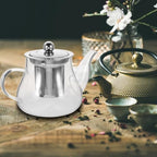 STOBAZA 400ML Glass Teapot with Removable Infuser - Borosilicate Glass Stovetop Safe Kettle for Loose Leaf Tea, Tea Maker Pot with Stainless Steel Filter, Clear - Image 5