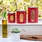 Mixpresso Stovetop Espresso Coffee Maker 10oz/6 Espresso Cup, Moka Coffee Pot with Coffee Percolator Design, Stainless Steel Stovetop Espresso Maker, Italian Coffee Maker, Bundle With 3 Piece Red Can - Image 6
