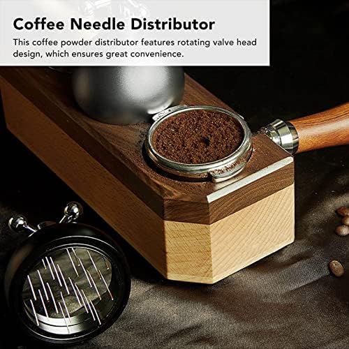 FLEXMAN Adjustable Coffee Distributor, 22 Needles Coffee Powder Distributor with Metal Rotating Handle Fixed Cove, Rofessional Espresso Coffee Powder Stirring Tool (53mm) - Image 3