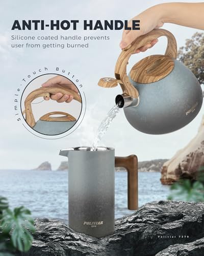 POLIVIAR Tea Kettle & French Press Coffee Maker - Image 2