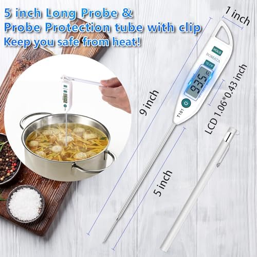 BOMATA 6 Pack Waterproof IPX7 Meat Thermometer, Food Thermometer - Image 4