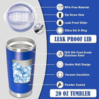 20oz Tumbler Insulated Coffee Tumblers with Lid Stainless Steel DarkBlue 4P - Image 3