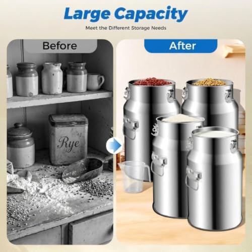 1-26 Gallon Stainless Steel Drink Dispenser Jug Milk Bucket with Faucet - Image 5