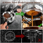 51mm Espresso Accessories Kit - 3 PCS Heavy Duty Dual Head Coffee Distributor and Tamper, WDT Tool, Magnetic Dosing Funnel - Fits Delonghi Breville 51mm Machines and Portafilter - Image 4