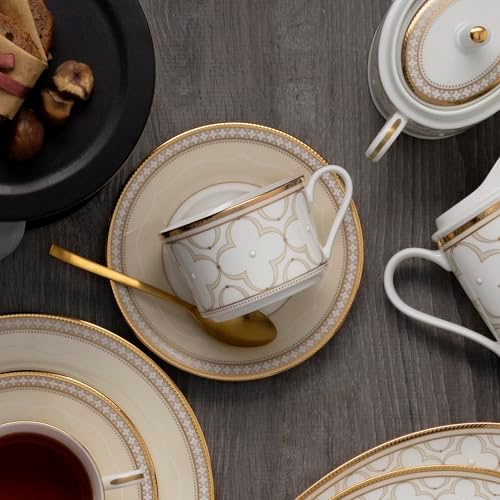 Noritake Trefolio Gold Set of 4 Tea Cup, 7-1/2 oz. - Image 5
