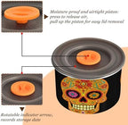 Stainless Steel Coffee Storage Containers with Airtight Lid, Sugar Skull Flower Mexican 17oz Food Storage Container Kitchen Canister for Tea, Coffee Beans, Ground, Sugar Storage - Image 4