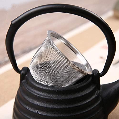 Cast Iron Tea Pot Set Japanese teapot tetsubin Kettle Drink Kungfu Tools Stainless Steel Sieve Ellipse Tea Kettle 500ml-As Shown (Stainless Steel) - Image 6