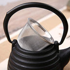 Cast Iron Tea Pot Set Japanese teapot tetsubin Kettle Drink Kungfu Tools Stainless Steel Sieve Ellipse Tea Kettle 500ml-As Shown (Stainless Steel) - Image 6