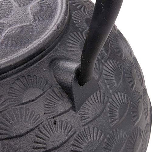 Teapot 1800ML Large Japanese Tetsubin Cast Iron Teapot Tea Kettle for Stove Top with Stainless Steel Infuser and Insulation Handle, Black - Image 6
