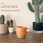 MORA Ceramic Artisan Matte Large Latte Mug Set of 4, 16oz - Microwavable, Porcelain Coffee Cups With Big Handle - Modern, Boho, Unique Style For Any Kitchen. Microwave Safe Stoneware - Safari Colors - Image 2