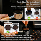 28PCS Espresso Accessories Kit,51mm Espresso Tamper Tools,Includes Wood Station,Distributor,Stirrer,Dosing Funnel,Brush,Puck Screen,Frothing Pitcher,Latte Pen,Powder Ring,Towel,Decorative Stencils - Image 3