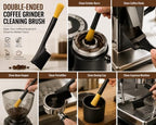 Dual Head Coffee Grinder Cleaning Brush with Long Handle for Espresso Machine - Image 3