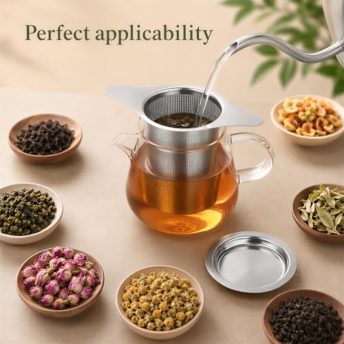 Tea Strainer for Loose Tea Coffee Herbal, Filter Fine Mesh - Image 6