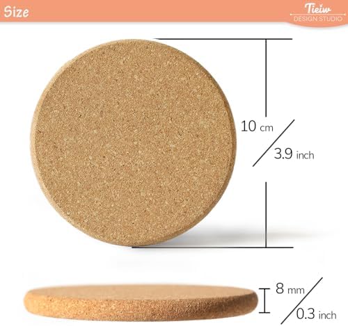 Personalized Cork Coasters - Custom Engraved Wedding Favor,Natural Round Drink Coasters, Bulk Guest Gifts, Bridal Shower,Party,Reception and Anniversary Gift Decor - Set of 25-300pcs - Image 3