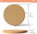 Personalized Cork Coasters - Custom Engraved Wedding Favor,Natural Round Drink Coasters, Bulk Guest Gifts, Bridal Shower,Party,Reception and Anniversary Gift Decor - Set of 25-300pcs - Image 3