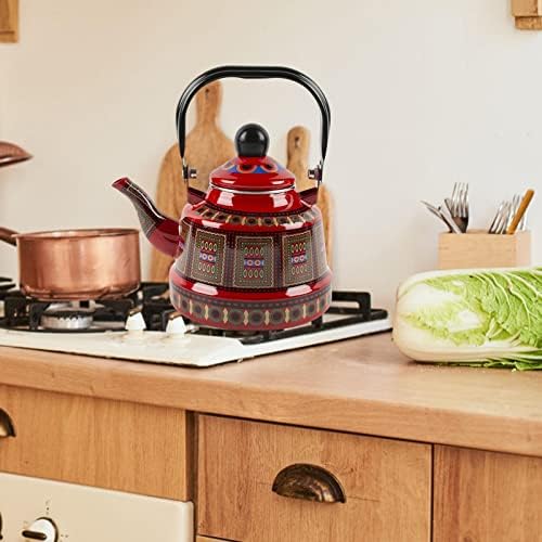 Stovetop Kettle Anti Rust Enamel Tea Pot Stainless Steel Whistling Bell Pot with Easy Cleaning Handle Suitable for Home Use Open Fire Pouring Water - Image 6