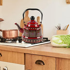 Stovetop Kettle Anti Rust Enamel Tea Pot Stainless Steel Whistling Bell Pot with Easy Cleaning Handle Suitable for Home Use Open Fire Pouring Water - Image 6
