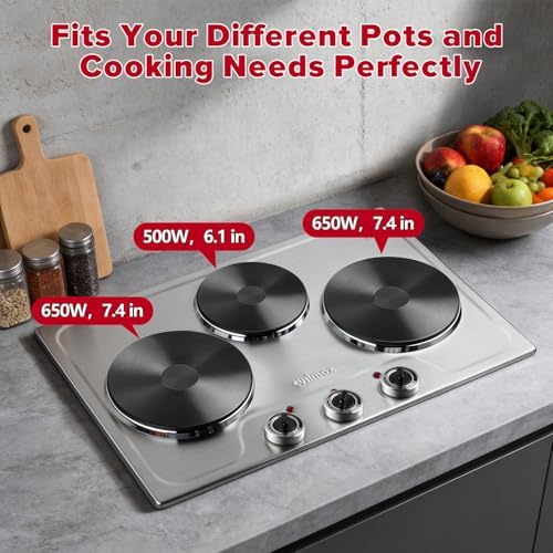 CUSIMAX Electric Hot Plate for Cooking,1800W,Cast Iron - Image 4
