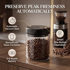 Automatic Vacuum Coffee Canister 700ml Borosilicate Glass - Image 3