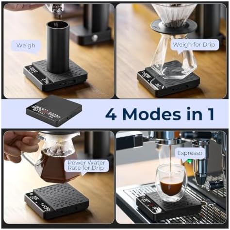 Coffee Scale with Timer,Precision Digital Scale,Auto-Tare,4 Modes for Espresso/Pour Over Coffee - Image 4