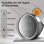 Stovetop Whistling Tea Kettle 2.4 QT / 2.3L, Stainless Steel Water Kettle for Induction, Gas & Electric Stoves, Fast Boiling Tea Kettle with Loud Whistle, Cool Touch Handle, Wide Lid, Satin, Silver - Image 6