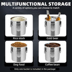 33L/8.7 Gal 304 Stainless Steel Containers with Lids 1116 Oz Airtight Containers with Lids and Lock Hole 304 Stainless Steel Container with Lid for Storage 304 Airtight Stainless Bucket - Image 6