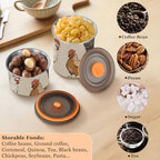 Stainless Steel Jar, Rooster Chicken (002) Food Storage Container with Lid, Sealed and Moisture-Proof, Suitable for Coffee Beans, Nuts and Candies, 30 oz - Image 6