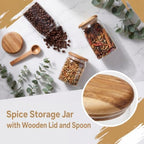 4-Pack 680ml Wide Mouth Mason Jars with Acacia Lids & Wood Spoons - Image 5