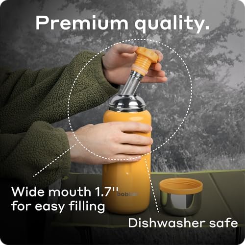 BOBBER 46 oz Stainless Steel Thermo Flask with Removable Tea Infuser – BPA-Free, Dishwasher Safe, Leak-Proof Vacuum Insulated Water Bottle – Keeps Drinks Hot for 45 Hours (Orange) - Image 5