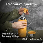 BOBBER 34 oz Vacuum Insulated Stainless Steel Water Bottle with Removable Tea Infuser – Dishwasher Safe – Keeps Drinks Hot for 40 Hours – Double Walled Coffee Thermo for Hot Drinks (Orange) - Image 5
