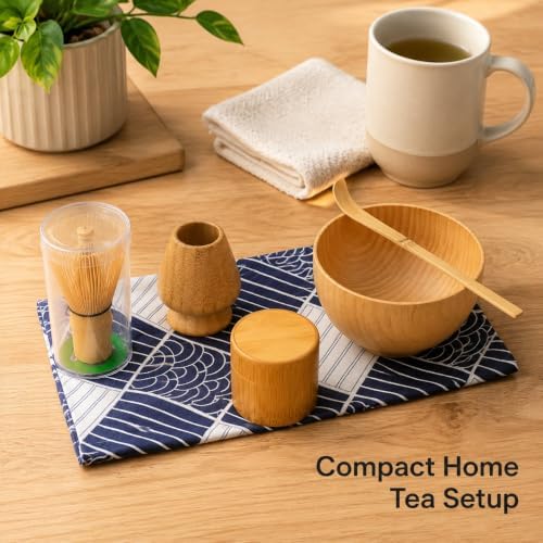 Bamboo Matcha Whisk Set with Holder, Scoop and Bowl for Tea Practice - Image 5
